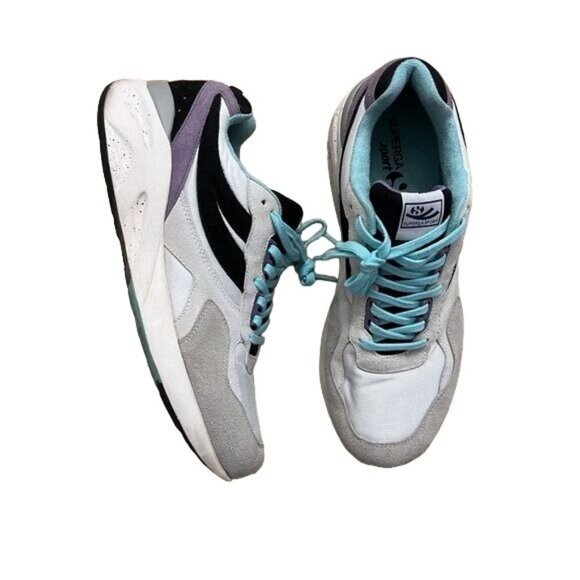 SUPERGA SPORT 9TS in WHITE/BLACK/AQUA